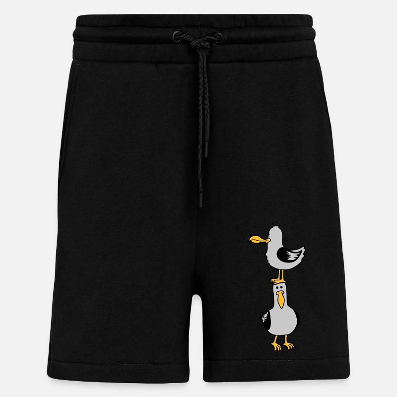 Seagulls Team 2 Friends - Shorts - made by SPREAD - SOLID BLACK