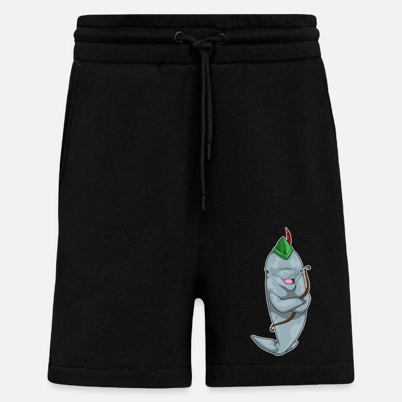 Arc de dauphin - Short bio décontracté fabriqué en UE - SOLID BLACK