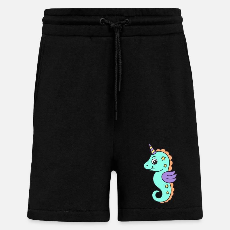 Seepferd Seepferdchen - Shorts - made by SPREAD - SOLID BLACK