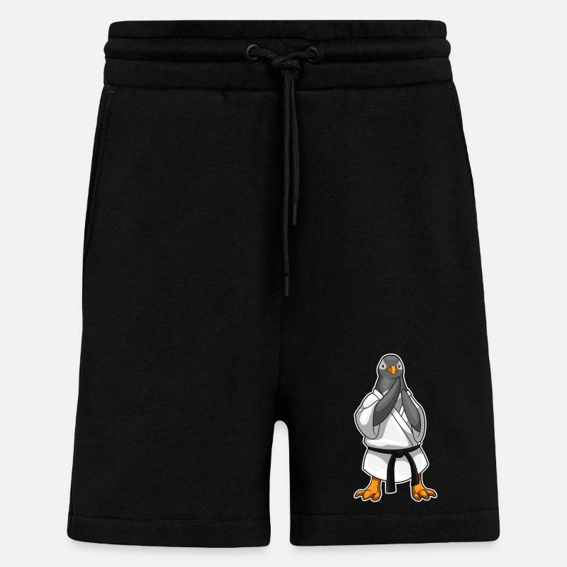 Pinguin Karate Kampfkunst - Shorts - made by SPREAD - SOLID BLACK
