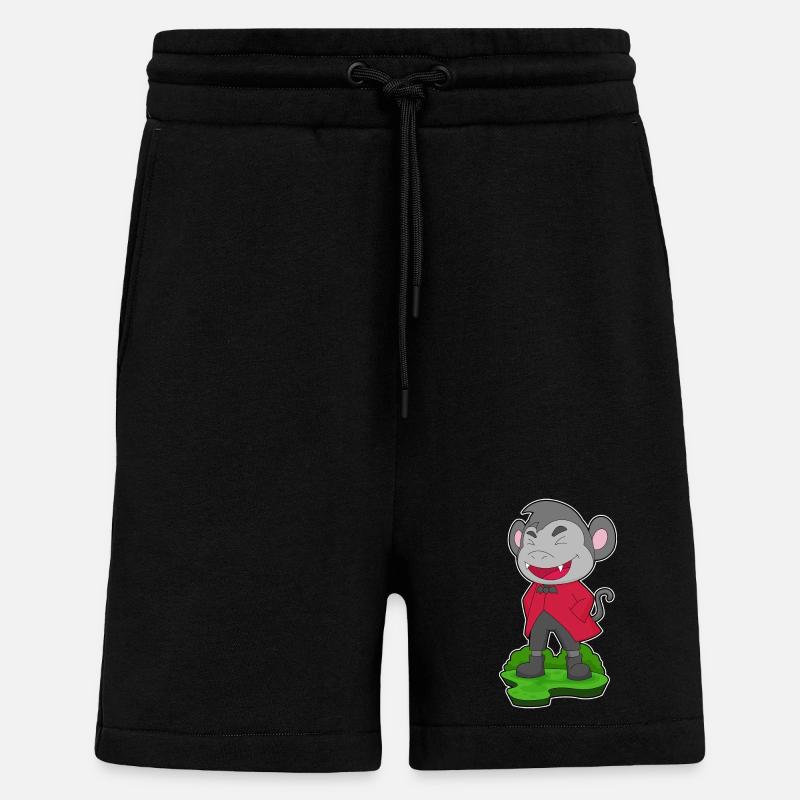 Affe Halloween Vampir - Shorts - made by SPREAD - SOLID BLACK