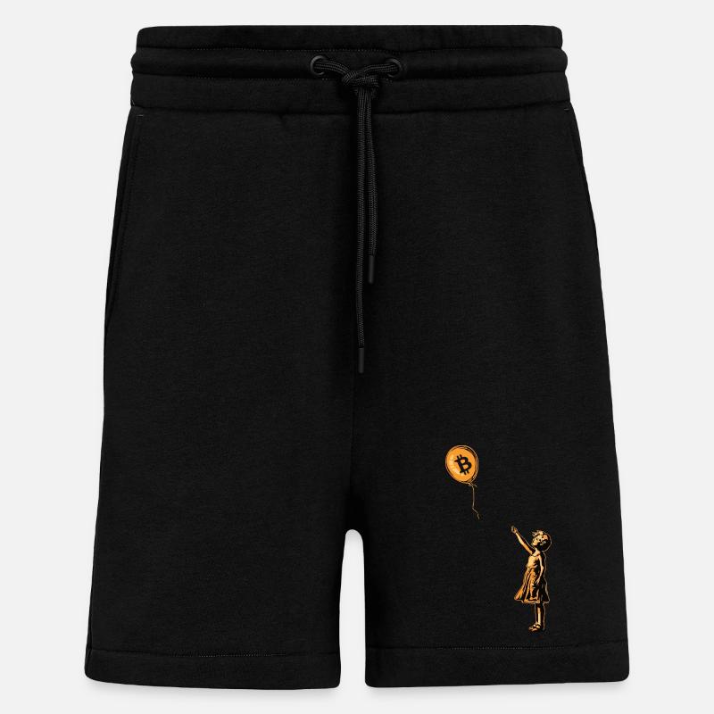 Fille Ballon Bitcoin - Short bio décontracté fabriqué en UE - SOLID BLACK