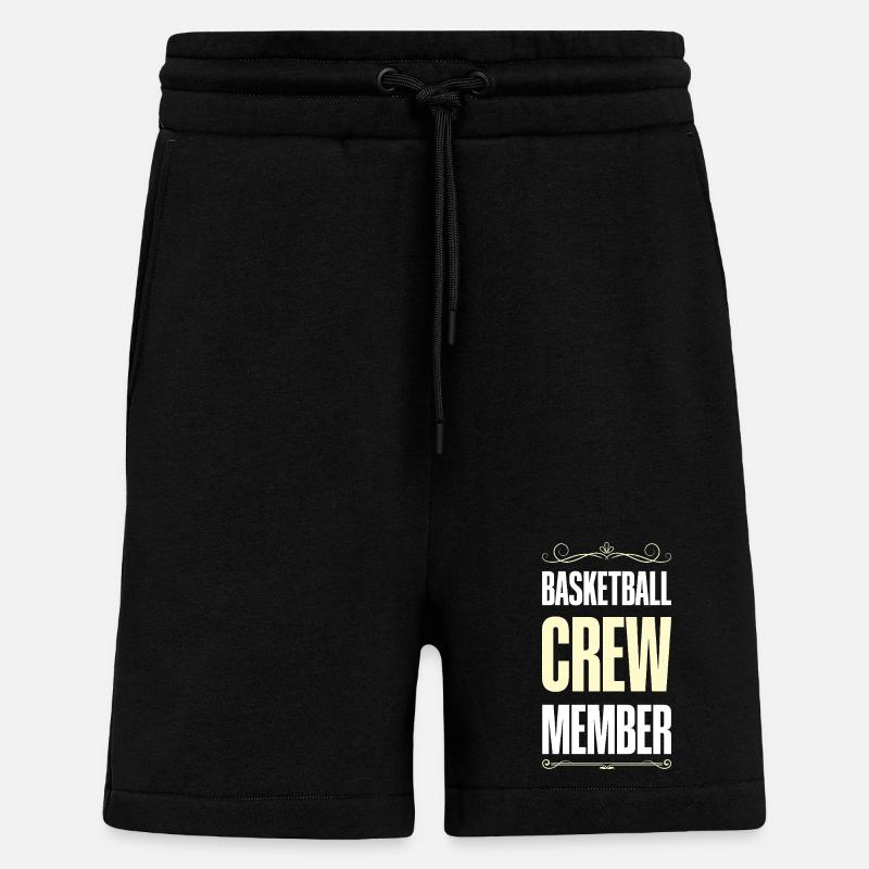 Équipe de basket-ball - Short bio décontracté fabriqué en UE - SOLID BLACK