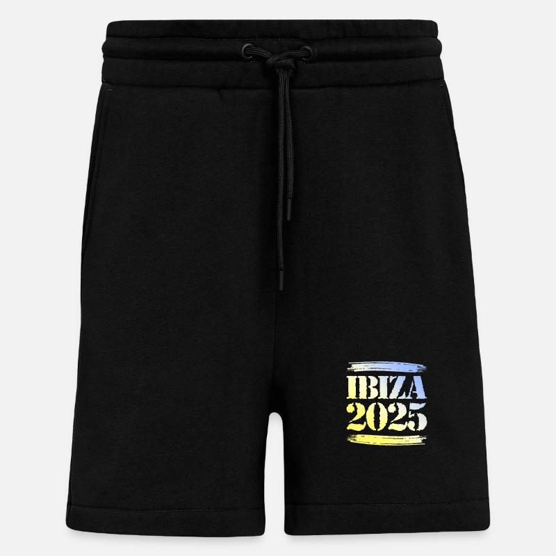 Ibiza 2025 - Short bio décontracté fabriqué en UE - SOLID BLACK