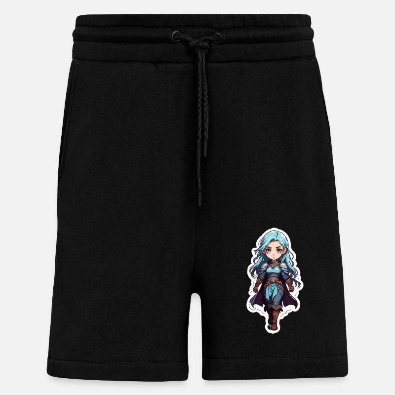 Dungeons & Dragon Magierin - Shorts - made by SPREAD - SOLID BLACK