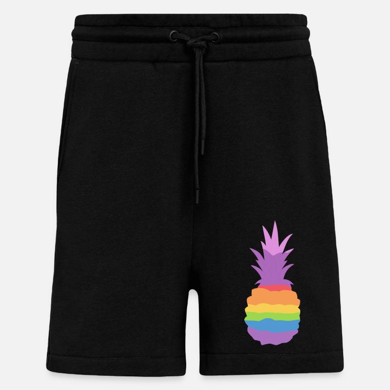 Pineapple Rainbow - Shorts - made by SPREAD - SOLID BLACK