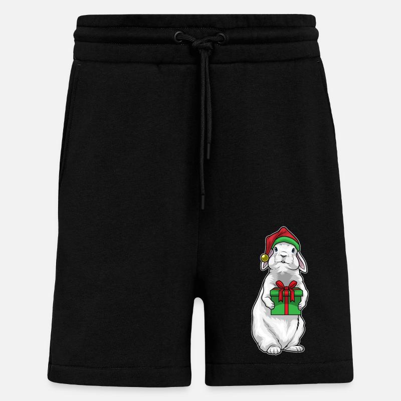 Forfait Noël lapin - Short bio décontracté fabriqué en UE - SOLID BLACK