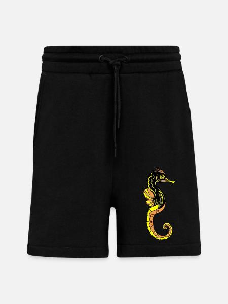 Seahorse 02 - Shorts - made by SPREAD - SOLID BLACK