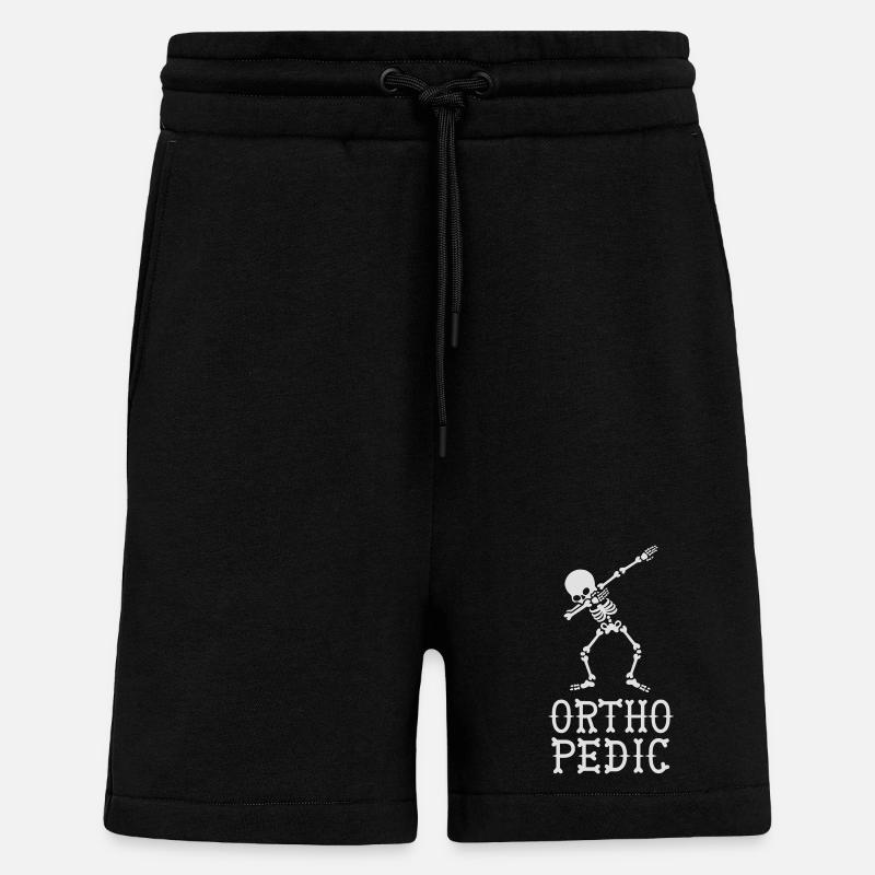 Dab dabbing skeleton orthopedic - Shorts - made by SPREAD - SOLID BLACK