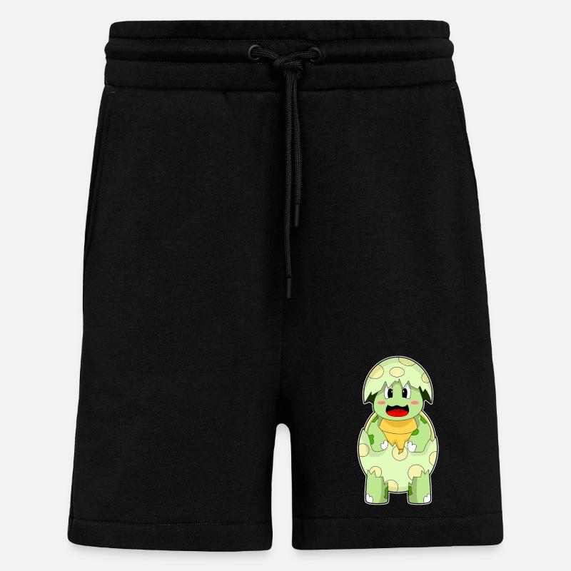 Turtle Eggshell - Shorts - made by SPREAD - SOLID BLACK