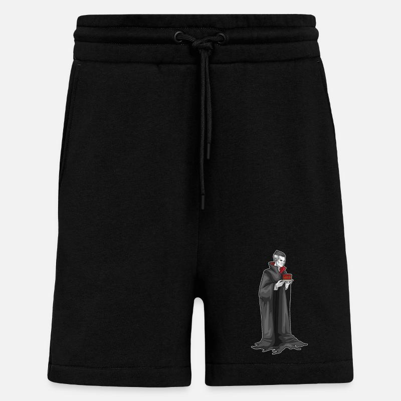 Vampire Halloween Cake - Shorts - made by SPREAD - SOLID BLACK