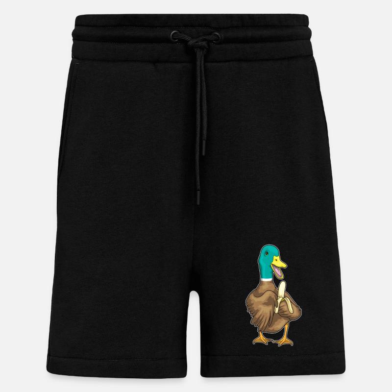 Canard Banane - Short bio décontracté fabriqué en UE - SOLID BLACK