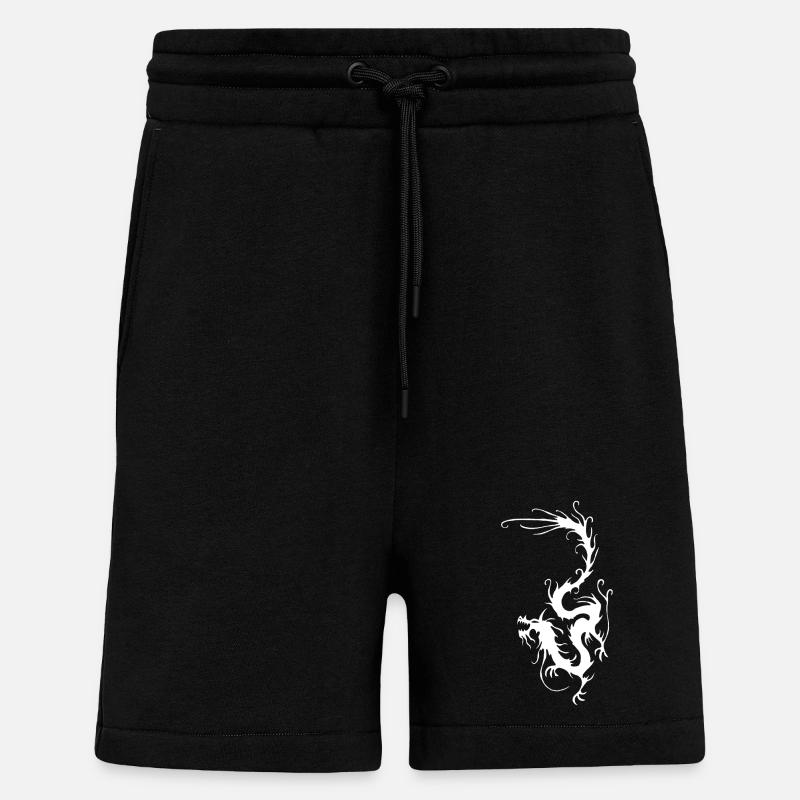 Weißer Rauch Drache - Shorts - made by SPREAD - SOLID BLACK
