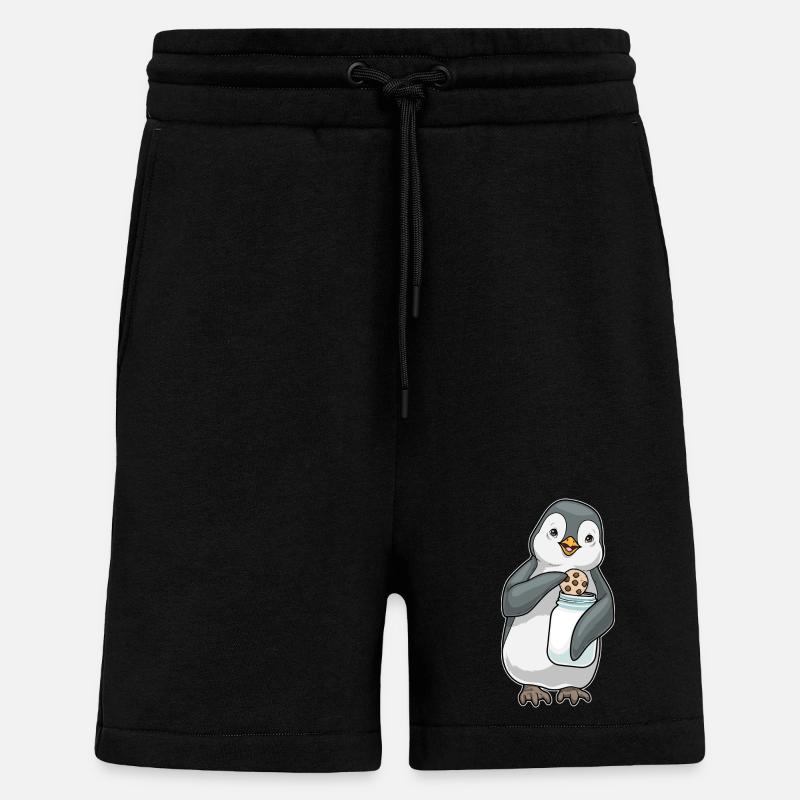Penguin Cookie - Shorts - made by SPREAD - SOLID BLACK