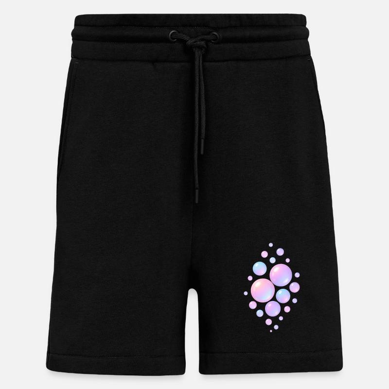 Bulles de rêve - Short bio décontracté fabriqué en UE - SOLID BLACK