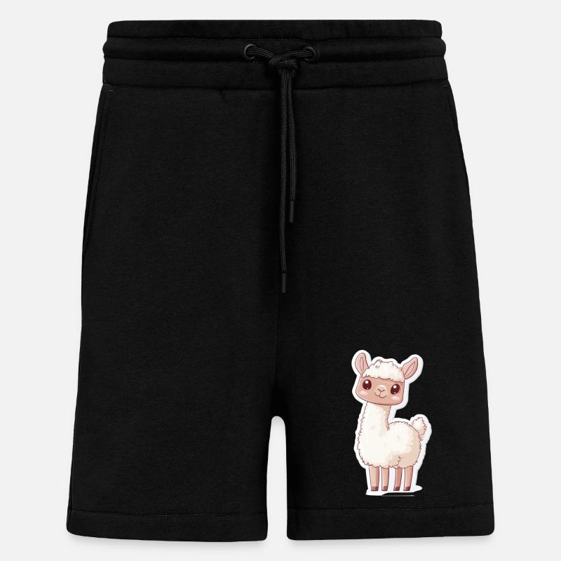 Llama Alpaca Llama Animal Gift - Shorts - made by SPREAD - SOLID BLACK