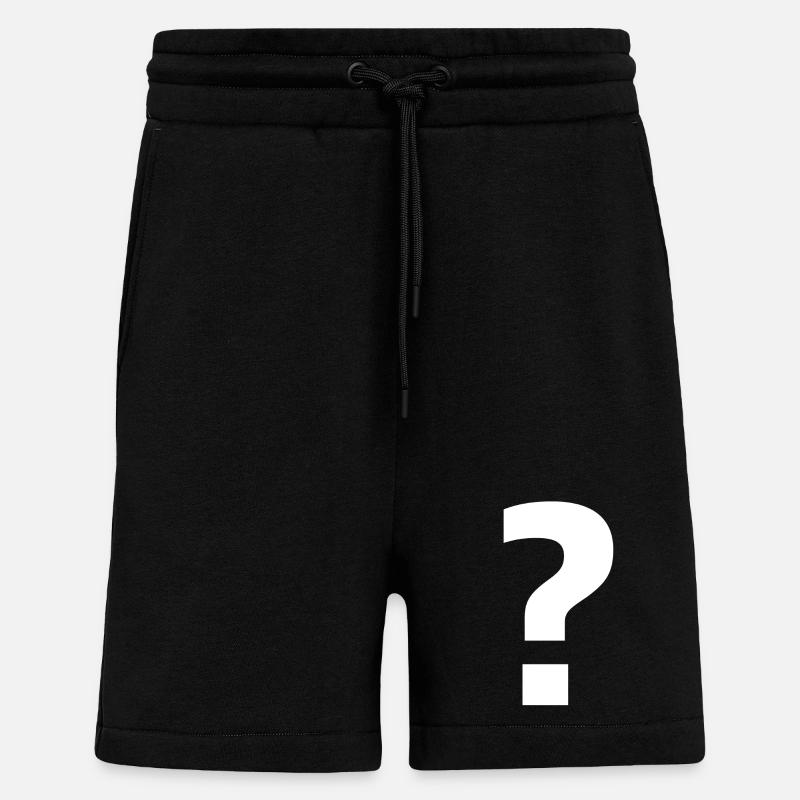Point d’interrogation | curiosité élégante - Short bio décontracté fabriqué en UE - SOLID BLACK