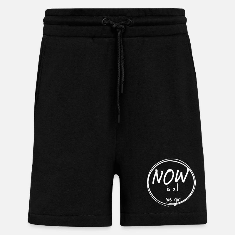 NOW is all we got - Shorts - made by SPREAD - SOLID BLACK