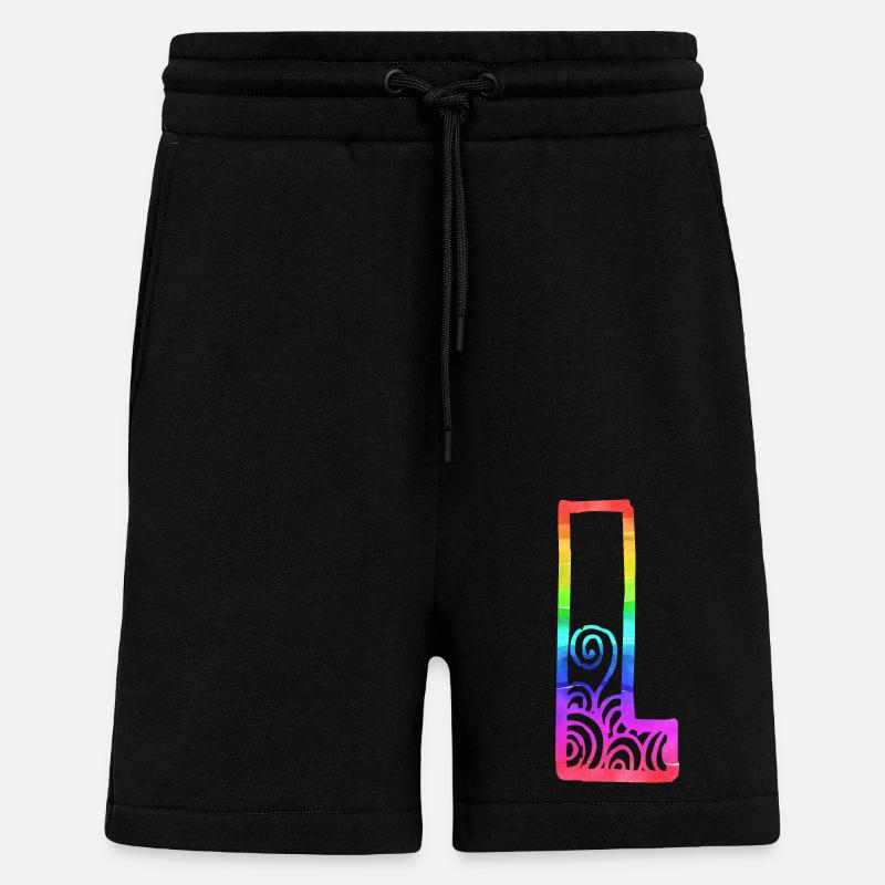 regenbogen l - Shorts - made by SPREAD - SOLID BLACK