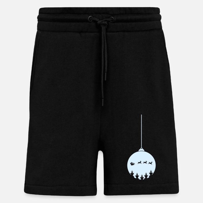 Boule de Noël Noël - Short bio décontracté fabriqué en UE - SOLID BLACK