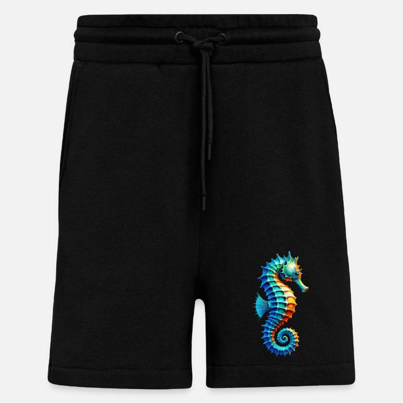 Hippocampe - Short bio décontracté fabriqué en UE - SOLID BLACK