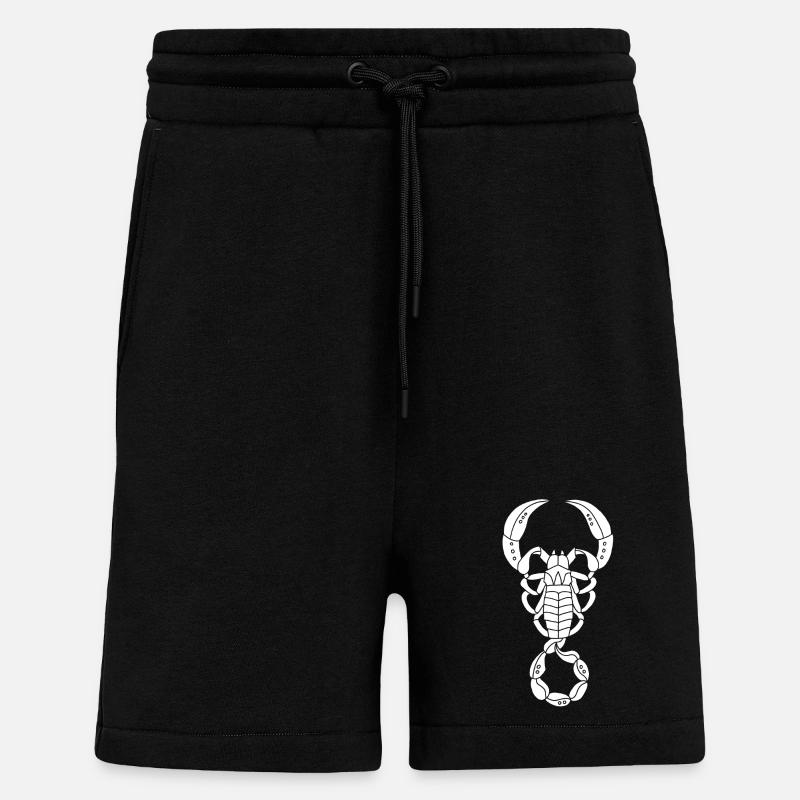 Weißer Skorpion - Shorts - made by SPREAD - SOLID BLACK