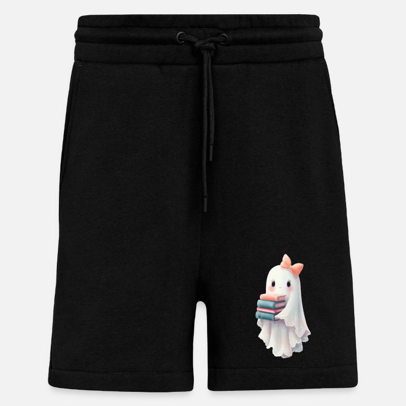 Ghost Halloween Books - Shorts - made by SPREAD - SOLID BLACK