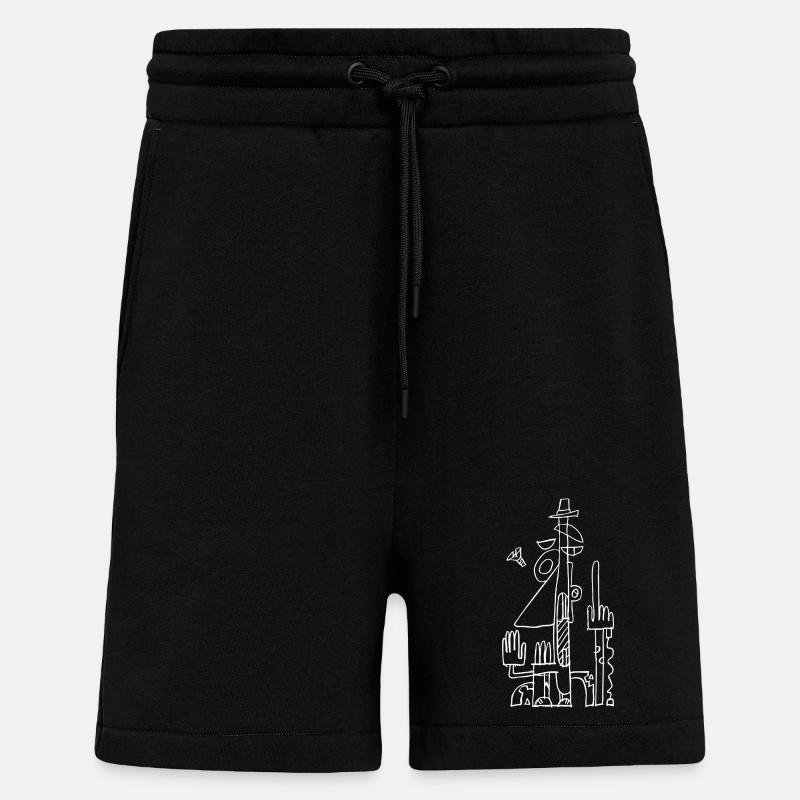 Mr. Abstract - Shorts - made by SPREAD - SOLID BLACK