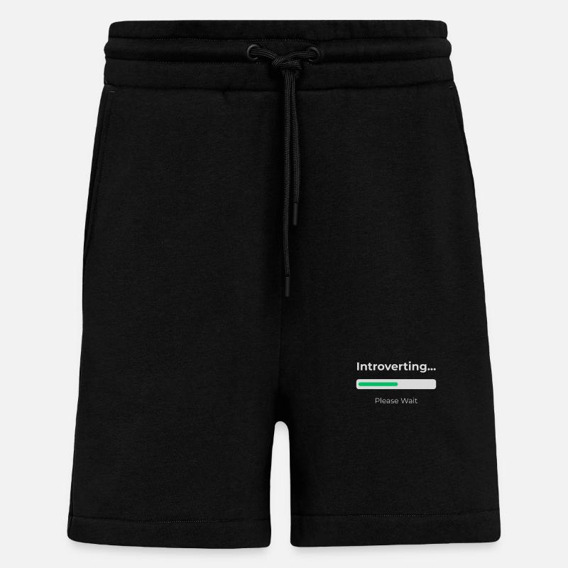 Introvert Loading - Shorts - made by SPREAD - SOLID BLACK