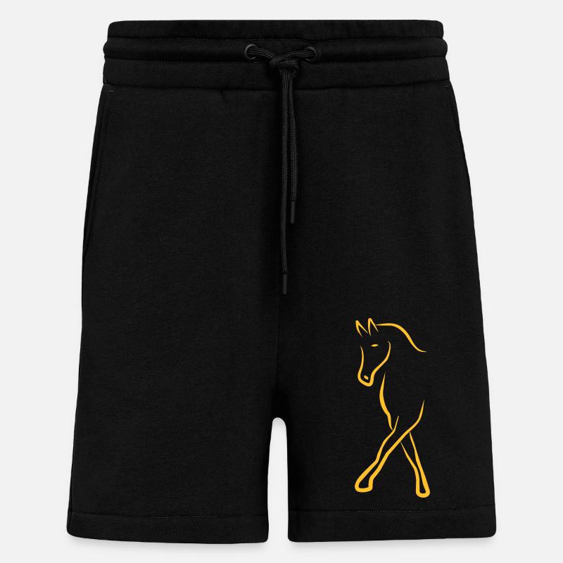 cheval - Short bio décontracté fabriqué en UE - SOLID BLACK
