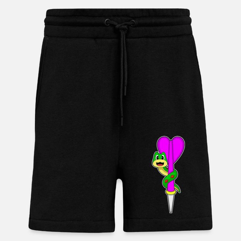 Fléchette serpent - Short bio décontracté fabriqué en UE - SOLID BLACK