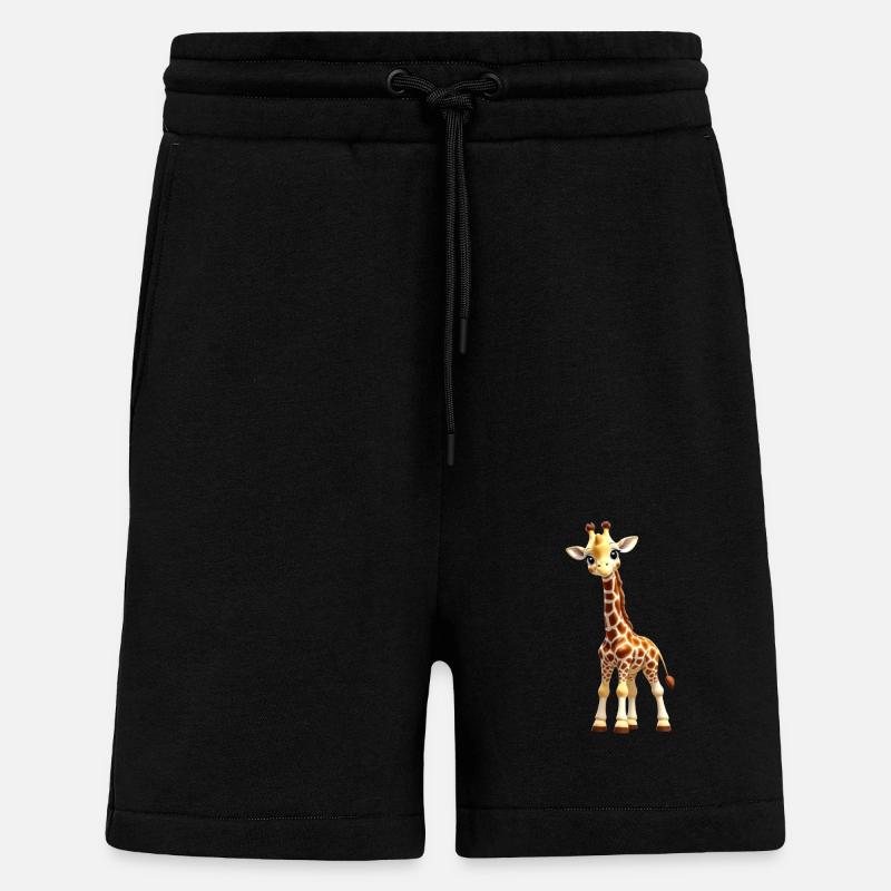 Tiny Giraffe/ Baby Giraffe - Shorts - made by SPREAD - SOLID BLACK