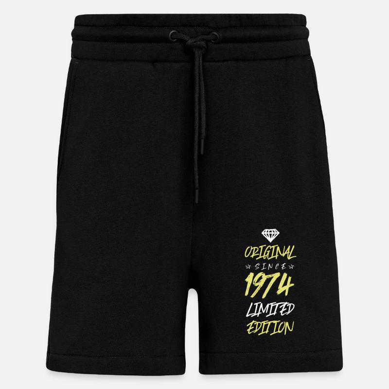 1974 Édition limitée - Short bio décontracté fabriqué en UE - SOLID BLACK