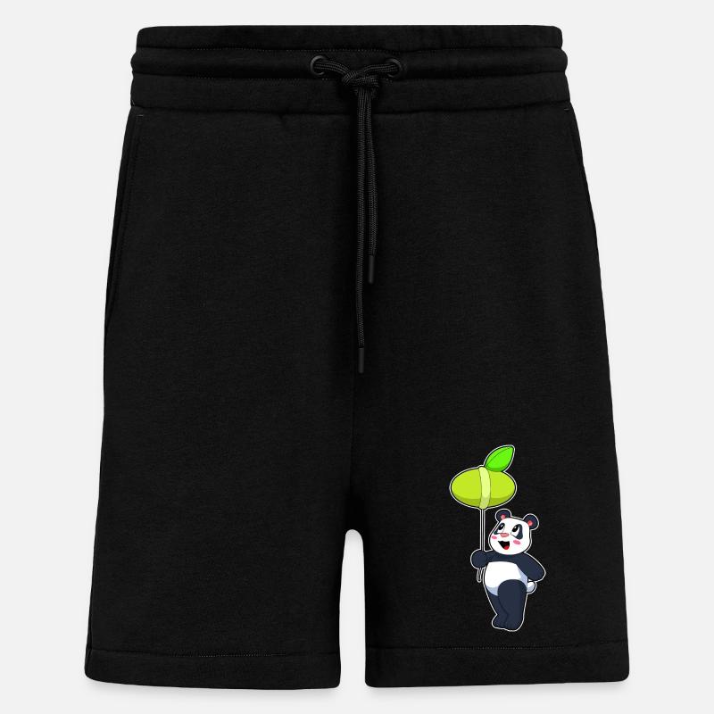 Ballon Panda - Short bio décontracté fabriqué en UE - SOLID BLACK