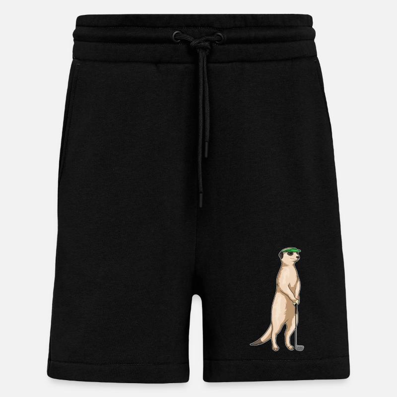 Erdmännchen Golf Golfschläger - Shorts - made by SPREAD - SOLID BLACK