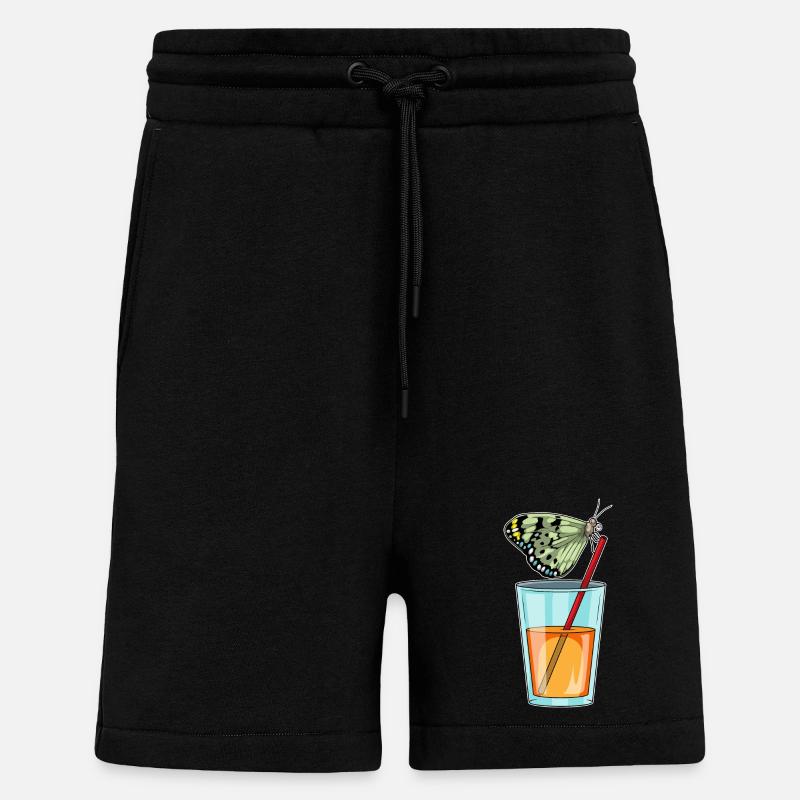 Jus de papillon - Short bio décontracté fabriqué en UE - SOLID BLACK
