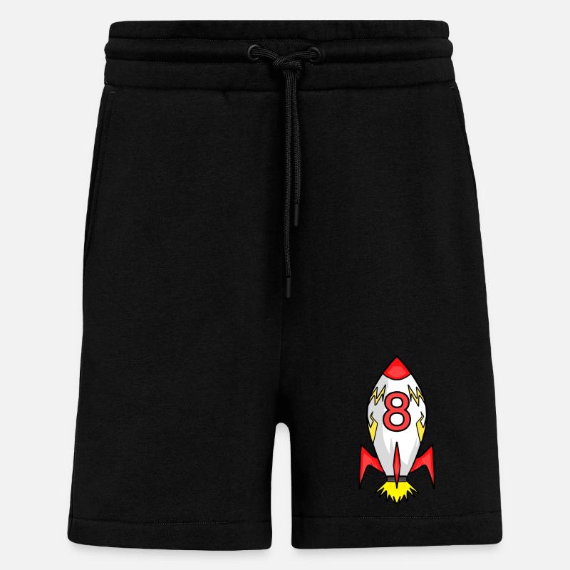 Rocket 8 ans - Short bio décontracté fabriqué en UE - SOLID BLACK