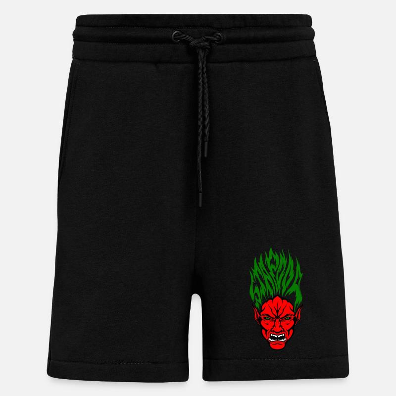 Stapooa Dämon Farbe - Shorts - made by SPREAD - SOLID BLACK