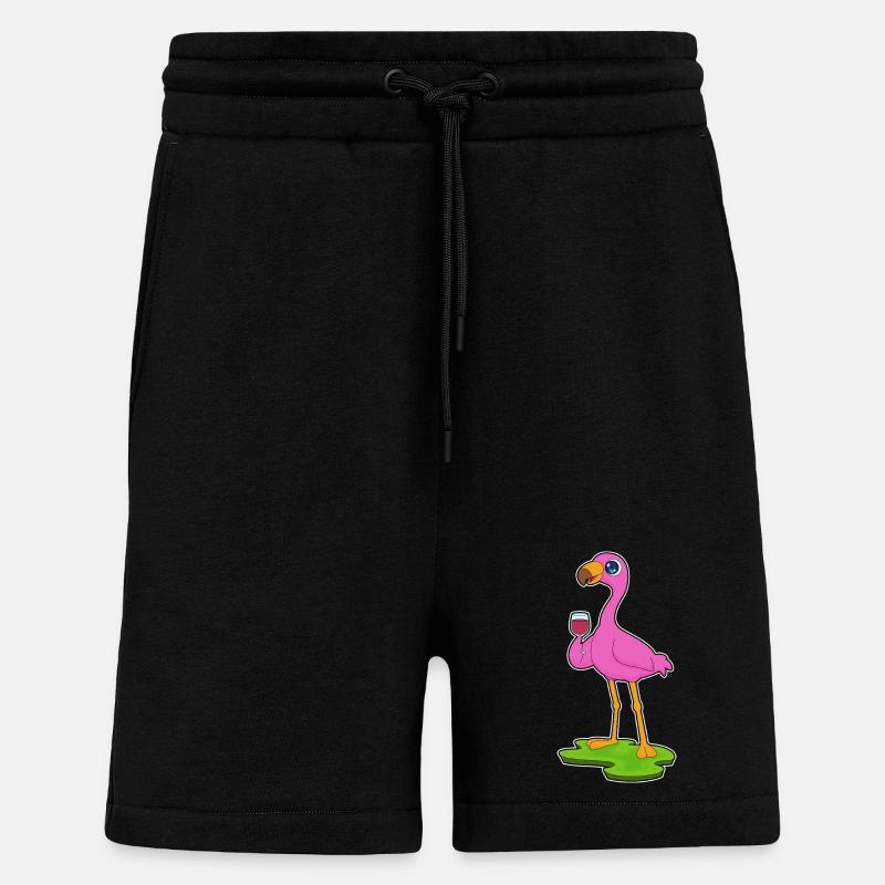 Flamingo Rotwein - Shorts - made by SPREAD - SOLID BLACK