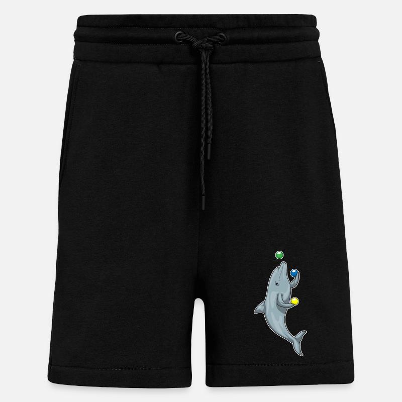 Delfin Jongleur Jonglieren - Shorts - made by SPREAD - SOLID BLACK
