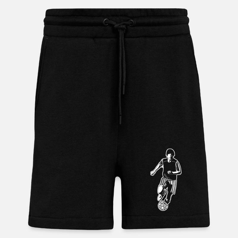 Soccer Player Drawing - Shorts - made by SPREAD - SOLID BLACK