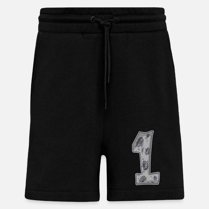 1 - Erster Eins Mond - Shorts - made by SPREAD - SOLID BLACK