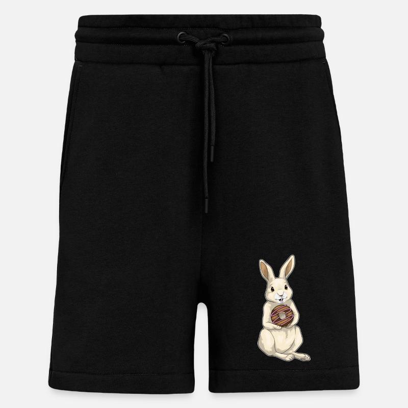Bunny Donut - Shorts - made by SPREAD - SOLID BLACK