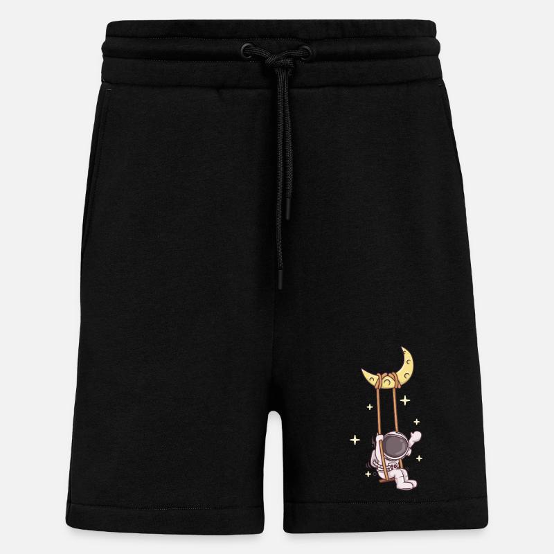 Astronautenschaukel auf der Mondsichel - Shorts - made by SPREAD - SOLID BLACK