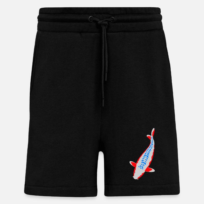 Koi - Nishikigoi - Shorts - made by SPREAD - SOLID BLACK