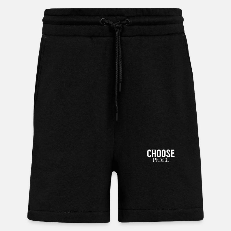 Choisissez Peace Bold Typographic - Short bio décontracté fabriqué en UE - SOLID BLACK
