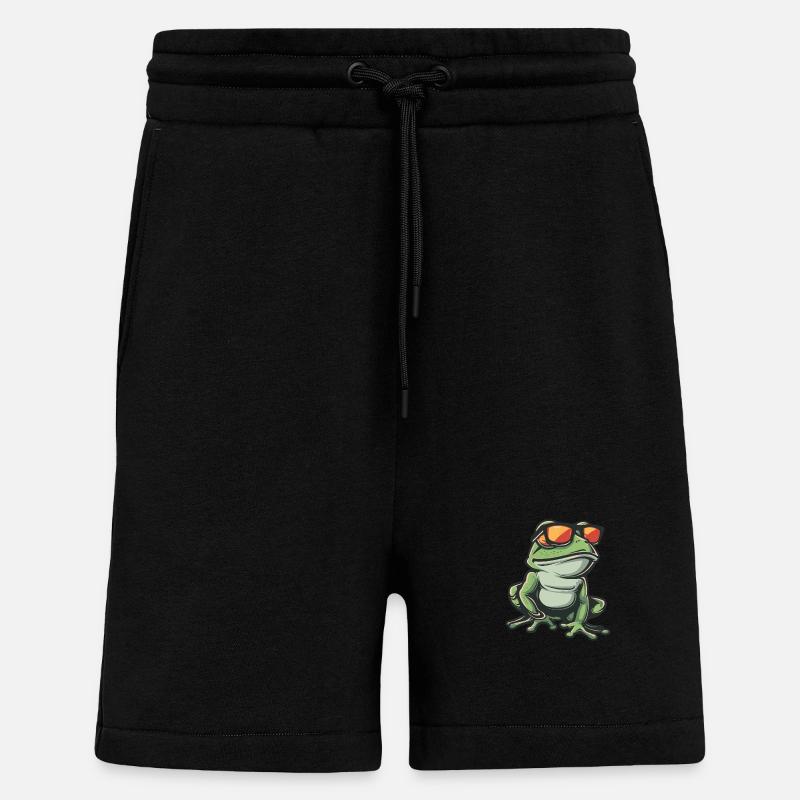 Frosch Cool Tier - Shorts - made by SPREAD - SOLID BLACK
