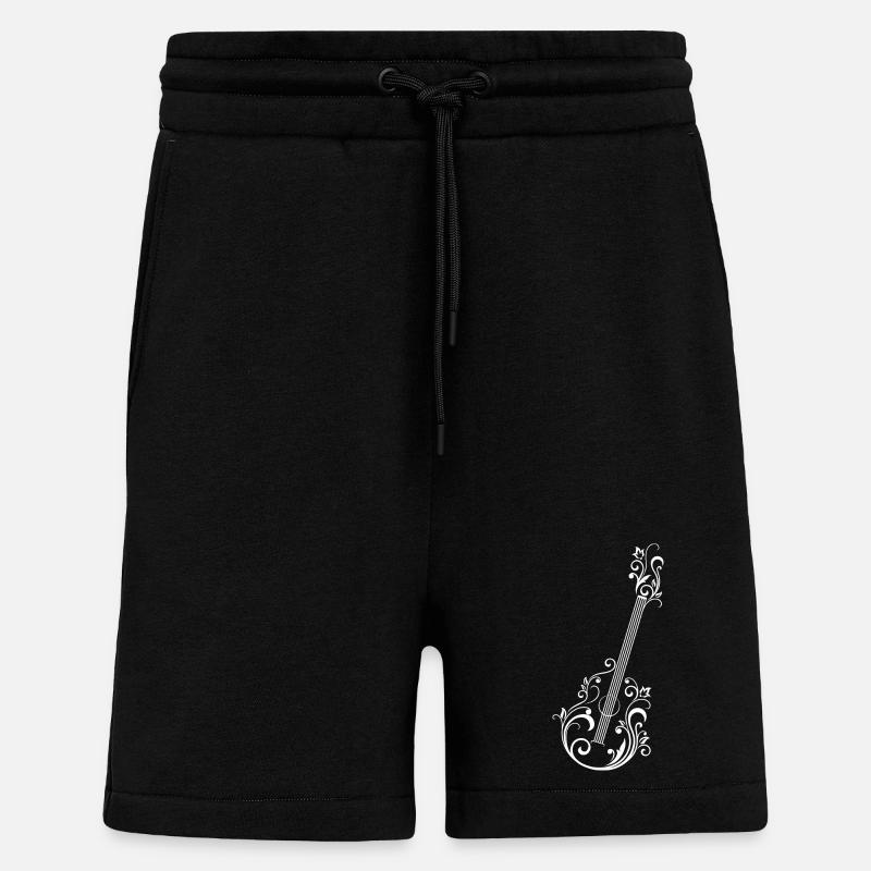 Artistic guitar design - Shorts - made by SPREAD - SOLID BLACK