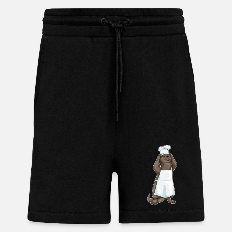 Chef Chef Cuisson Chef Cuisson - Short bio décontracté fabriqué en UE - SOLID BLACK