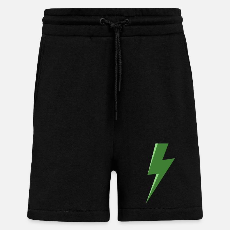 Grüner Blitz - Shorts - made by SPREAD - SOLID BLACK